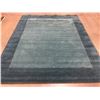 Image 1 : SOLID TWO TONE DESIGN HAND MADE & CARVED WOOL RUG 8x10