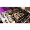 Image 2 : WOOD CRATE OF VINTAGE HARDWARE