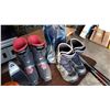 Image 2 : 3 SETS OF SKIS, POLES, AND BOOTS