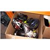 Image 1 : LARGE BOX OF LOST PROPERTY HELMETS