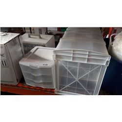 2 PLASTIC ORGANIZERS