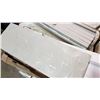 Image 2 : 13 BOXES OF NEW 8X24 OFF WHITE RAISED PATTERN PORCELAIN TILE, RETAIL $4 SQFT 10 TILES PER BOX 13 SQF