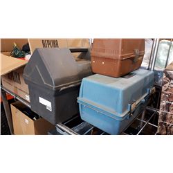 2 TOOLBOXES AND TACKLE BOC W/ CONTENTS