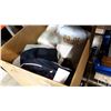 Image 1 : BOX OF YARN AND NEW CLOTHES