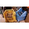 Image 1 : BLUE AND YELLOW MOP BUCKETS W/ WRINGER