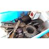 Image 2 : SMALL TOTE OF VINTAGE TOOLS AND IRONS