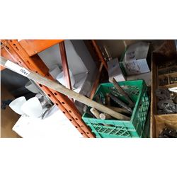 CRATE OF HAMMERS AND SLEDGEHAMMER