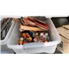Image 2 : TOTE OF PING PONG PADDLES BALLS AND NET