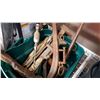 Image 2 : TOTE OF ANTIQUE TOOLS AND HORSE HANES