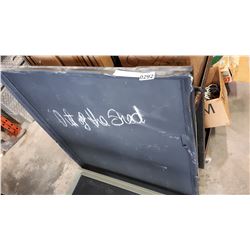 LARGE FRAMED CHALKBOARD AND FENCE SECTION