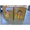 Image 1 : 2 PASTEL ON FELT FIRST NATIONS PORTRAITS