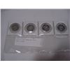 Image 1 : LOT OF FOUR CANADIAN FIFTY CENT PIECES
