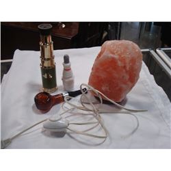 SALT LAMP AND AVON COLLECTIBLES