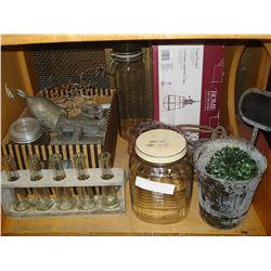 SHELF LOT OF VINTAGE DECOR