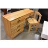 Image 1 : MAPLE 4 DRAWER DESK AND CHAIR