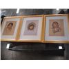 Image 1 : 3 OXBOROUGH NATIVE CHILDREN PRINTS IN GOLD FRAMES