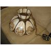 Image 1 : VINTAGE CHANDELIER AND BRASS TABLE LAMP