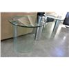 Image 2 : PAIR OF 2PC GLASS END TABLES