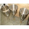 Image 2 : 3 CHAMPAGNE ICE BUCKETS W/ METAL STANDS