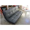Image 2 : BLACK LEATHER CLICK CLACK SOFA/CHAISE