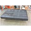 Image 3 : BLACK LEATHER CLICK CLACK SOFA/CHAISE