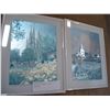 Image 2 : TWO WHITE FRAMED SILVER ETCHINGS