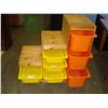 Image 2 : PINE STORAGE SHELF WITH TOTES