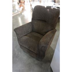 LAZBOY BROWN UPHOLSTERED RECLINER