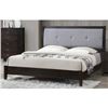 Image 1 : BRAND NEW QUEENSIZE MODERN PANEL BEDFRAME WITH TUFTED FABRIC AND NIGHTSTAND, RETAIL $2199