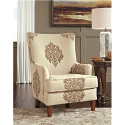 NEW ASHLEY SIGNATURE UPHOLSTERED ACCENT CHAIR, FLOOR MODEL RETAIL $1299