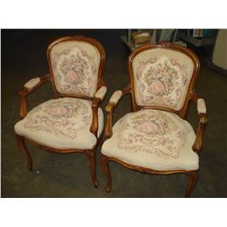 PAIR OF VICTORIAN STYLE PARLOUR CHAIRS