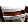 Image 3 : WHITE 4 DRAWER DRESSER, BROKEN BACK LEG