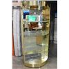 Image 1 : 7FT MIRRORED BACK BOW FRONT ILLUMINATED DISPLAY SHELF