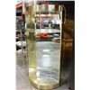 Image 3 : 7FT MIRRORED BACK BOW FRONT ILLUMINATED DISPLAY SHELF