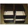 Image 2 : PAIR BLACK 2 DRAWER NIGHTSTANDS
