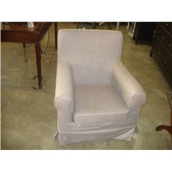 GREY UPOLSTERED ARMCHAIR