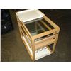 Image 2 : ROLLING BAR WITH GLASS SHELVES