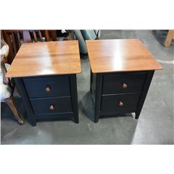 PAIR OF MODERN 2 DRAWER NIGHTSTANDS