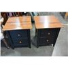 Image 1 : PAIR OF MODERN 2 DRAWER NIGHTSTANDS