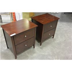 PAIR OF MODERN 2 DRAWER NIGHT STANDS