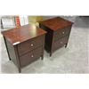 Image 1 : PAIR OF MODERN 2 DRAWER NIGHT STANDS