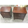 Image 2 : PAIR OF MODERN 2 DRAWER NIGHT STANDS