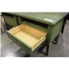 Image 3 : PAIR OF ONE DRAWER GREEN NIGHTSTANDS