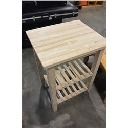 PINE 3 TIER KITCHEN CART