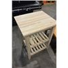 Image 1 : PINE 3 TIER KITCHEN CART