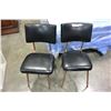 Image 2 : 2 LEATHER AND METAL VINTAGE CHAIRS
