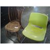 Image 2 : PLASTIC CHAIR AND WOOD CHAIR