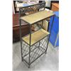 Image 1 : CAST IRON WINE RACK W/ GLASS HOLDER
