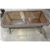 Image 2 : GLASS INSERT WICKER COFFEE TABLE