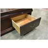 Image 3 : 2 DRAWER ROLLING MAHOGANY FINISH COFFEE TABLE